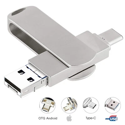 1TB 512GB USB 3.0 Flash Drive Memory Stick Type C 4in1 For iPhone OTG Android PC - Image 1 of 4