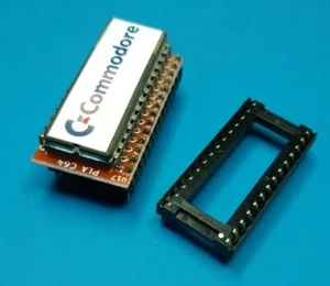 Commodore 64 PLA C64 SX64 mit Sockel DIP28 MOS 906114-01 ROUND PIN GOLD (NEU) - Bild 1 von 10