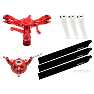 Microheli CNC Triple Carbon Plastic Blades Conversion Set(RED)- OMP Hobby M2 EVO - Picture 1 of 1