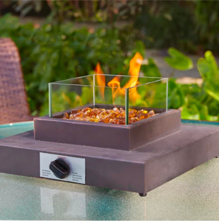 Hampton Bay 8.000 BTU Mesa Portátil Gas Propano Fogata Bronce Antiguo NUEVO Foto 1 de 4