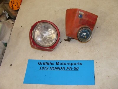 Honda PA50 I M 1979 Hobbit ciclomotor OEM velocímetro faro interruptor llave de encendido Foto 1 de 4