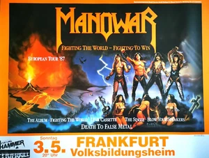 MANOWAR 1987  FRANKFURT  ++  Orig. Concert Poster  - Konzert Plakat - 85x66 cm - Picture 1 of 1