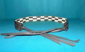 ceinture large NINA RICCI vintage made France en cuir gris taille 75 - Imagen 1 de 7