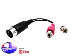 From OZ Quality 1PC 15CM 5 PIN DIN Male To 2 RCA Female Adapter Cable Socket +FP - Picture 1 of 5