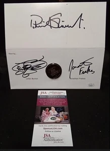 Patrick Stewart, Frakes, Burton signiert Star Trek Experience mit Münze JSA! RAR - Bild 1 von 5