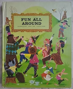 Fun All Around 1964 Childrens Hardcover Textbook Bobbs-Merrill - Imagen 1 de 10
