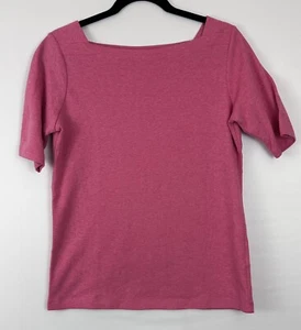 Camiseta LL Bean Mujer Talla Pequeña Regular Peso Pesado Rosa 100% Algodón Suave - Imagen 1 de 4