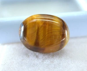 16.25 Ct Natural Certified Rare Tiger eye Top Grade GIFT Loose Gemstone TG35 - Picture 1 of 5