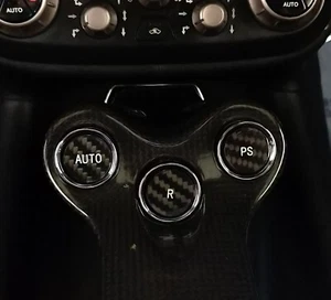 Fits Ferrari California 09-14 F1 Gear Button Covers in Black color Carbon Fiber - Bild 1 von 4