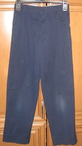 EC girls 12 navy blue School Uniform pants trousers 25.5" inseam 26" waist 35"L - Picture 1 of 5