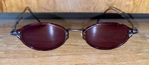 JEAN PAUL GAULTIER Sunglasses Eyewear 56-0017 Gunmetal Red Wood Grain Oval - Picture 1 of 14