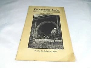 VTG 1932 - The Chemistry Leaflet - Volume V, Jan. 21, 1932, #19 - VERY GOOD - Picture 1 of 6