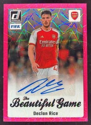 2023 Donruss The Beautiful Game Autographs Pink Velocity #BG-DR Declan Rice Auto - Image 1 of 2