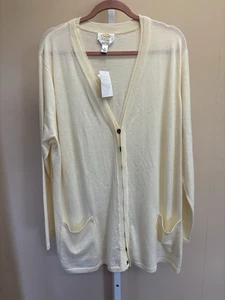 TALBOTS 100% Merinowolle Strickjacke - Neu mit Etikett - Bild 1 von 4