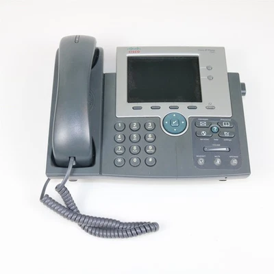 Cisco CP-7945G Unified IP VoIP Gigabit Office Phone w/Base, Stand & Handset - Image 1 of 4