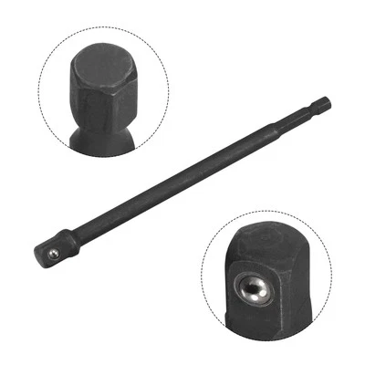 Impact Socket Adapter Set 6" Extension Bit 1/4"Hex Shank 1/4" 3/8" 1/2" Drive - Image 1 of 4