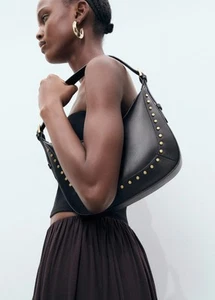 Bolso de hombro con tachuelas para mujer - Monedero de moda de media luna 2025 de lujo - Imagen 1 de 15