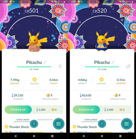 Pok&eacute;monGo | Shiny Pikachu Kurta Saree SPC Background Festival of Colors Mini PTC