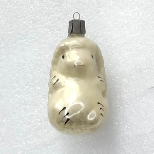 Vintage Silver Glass Christmas USSR Ornament Xmas Tree Antique Decor Hedgehog - Picture 1 of 5