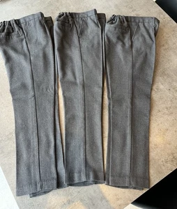 JOHN LEWIS -AGE 8, x3 PAIRS - SLIM LEG SCHOOL TROUSERS - ADJUSTABLE WAIST - Picture 1 of 17