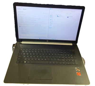 HP 17-ca0064cl Laptop, AMD Ryzen 5 2500U@2.0GHz, 12GB RAM, 1TB HDD Win11P, Touch - Image 1 of 4