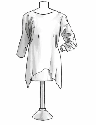 Blusa folkwear básica túnica top padrão de costura (somente padrão) túnica folkbasic - Imagem 1 de 2