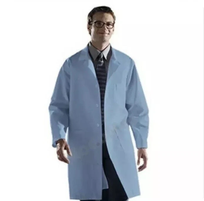 Lab Coat Medline 83044RCWXS Unisex Size X-Small Blue 41" Length - Image 1 of 1