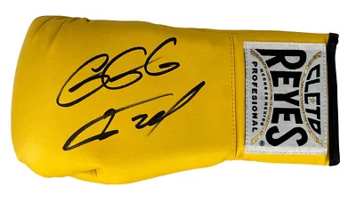 Guante de Boxeo Derecho Cleto Reyes Amarillo Firmado Gennady Golovkin *Triple GGG PSA Foto 1 de 3