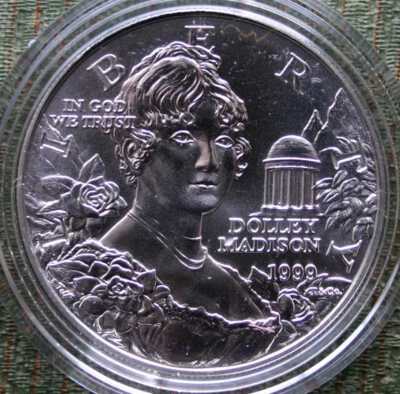 1999 P BU Dolley Madison US Mint Silver One Dollar Coin ONLY Dolly - Image 1 of 3