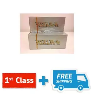 50 SILVER KING SIZE SLIM RIZLA CIGARETTE SMOKING ROLLING PAPERS ORIGINAL - Picture 1 of 3