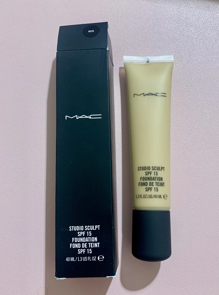 MAC Studio Sculpt SPF 15 Foundation Broad Spectrum NC25 1.3 oz 40ml New - Image 1 of 1