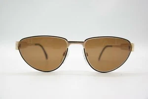 Vintage Silhouette 6135 /20 Gold Schwarz Oval Sonnenbrille sunglasses Brille NOS - Picture 1 of 6