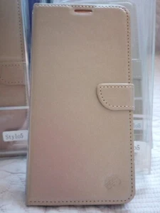 LG K40 Wallet Phone Case NIB Matte Gold Finish  - Picture 1 of 10