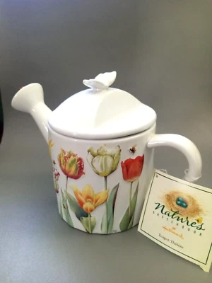 Hallmark Marjolein Bastin Tetera Té Floral Primavera Tulipanes Nueva con Etiqueta 6" de Alto Foto 1 de 4