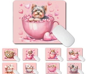 Pink Balloons Dog Mouse Pad for Home Office Gaming Working Desk Computer Desktop - Picture 1 of 45