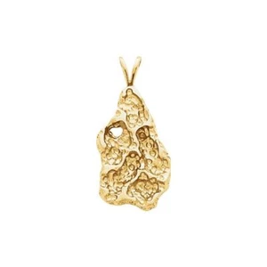 30 x 14 mm Nugget Pendant In 10K Yellow Gold - Picture 1 of 1