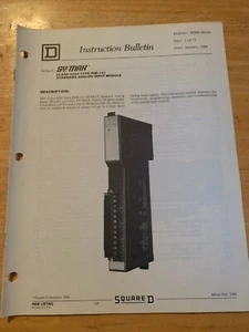 Square D Instruction Bulletin, Sy/Max Class 8030 Rim-121, 30598-203-01 - Picture 1 of 3