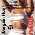 Pretty little thing  Champagne Satin  Crop Top size 10 bnwt RRP £12