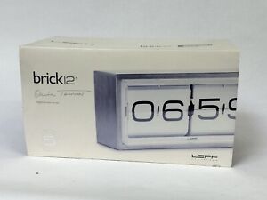 Leff Amsterdam Brick Wall And Table Clock White Brick 12 New Msrp $399