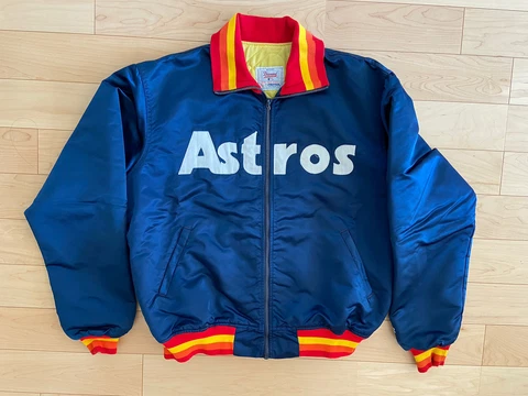 Vintage Houston Astros Starter Satin Jacket Size XL Cover