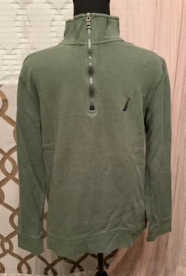 Nautica 1/4 zip pullover - green - Medium - Image 1 of 4