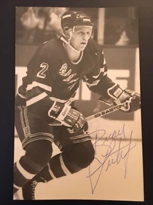 Vintage NY Rangers Brian Leetch Autographed Mel Bailey Postcard - Picture 1 of 7