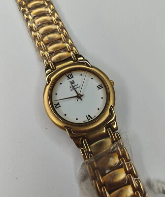 Кварцевые часы Prestige de Genève новые из старых запасов золото 18 карат гальваническое швейцарское производство - Изображение 1 из 4