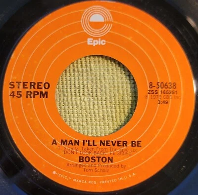 Boston "A Man I'll Never Be / Don't Be Afraid" VG - Image 1 of 3