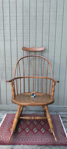 Frederick Duckloe & Bros. 3 Back Rocking Windsor Chair Colonial Reproductions Cover