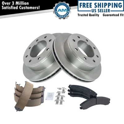 Kit de pastillas de freno trasero y rotor para Chevrolet Express 3500 GMC Savana 3500 09-19 Foto 1 de 4