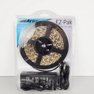 FlexAray LED Tape Lights Cool White 12V SMD 5050 16.4ft AC/DC adapter IP65 Flex - Picture 1 of 8
