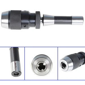 Mandrin de perceuse robuste neuf 1/32" - 5/8" auto-serrant sans clé avec adaptateur tige R8 - Photo 1/12