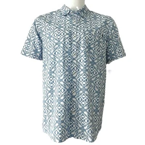 William Murray Shirt Men Size Medium Blue White Rope Nautical Short Sleeve - Picture 1 of 4
