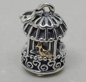 PANDORA Song Bird Fantasy Animal Bead with 14K Gold Nightingale 791114 Retired - Picture 1 of 7